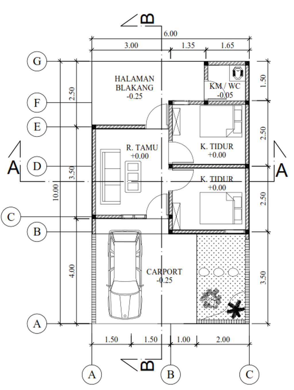 foto denah rumah tipe 30 perumahan PERUMAHAN GINTANGAN INDAH PERMAI