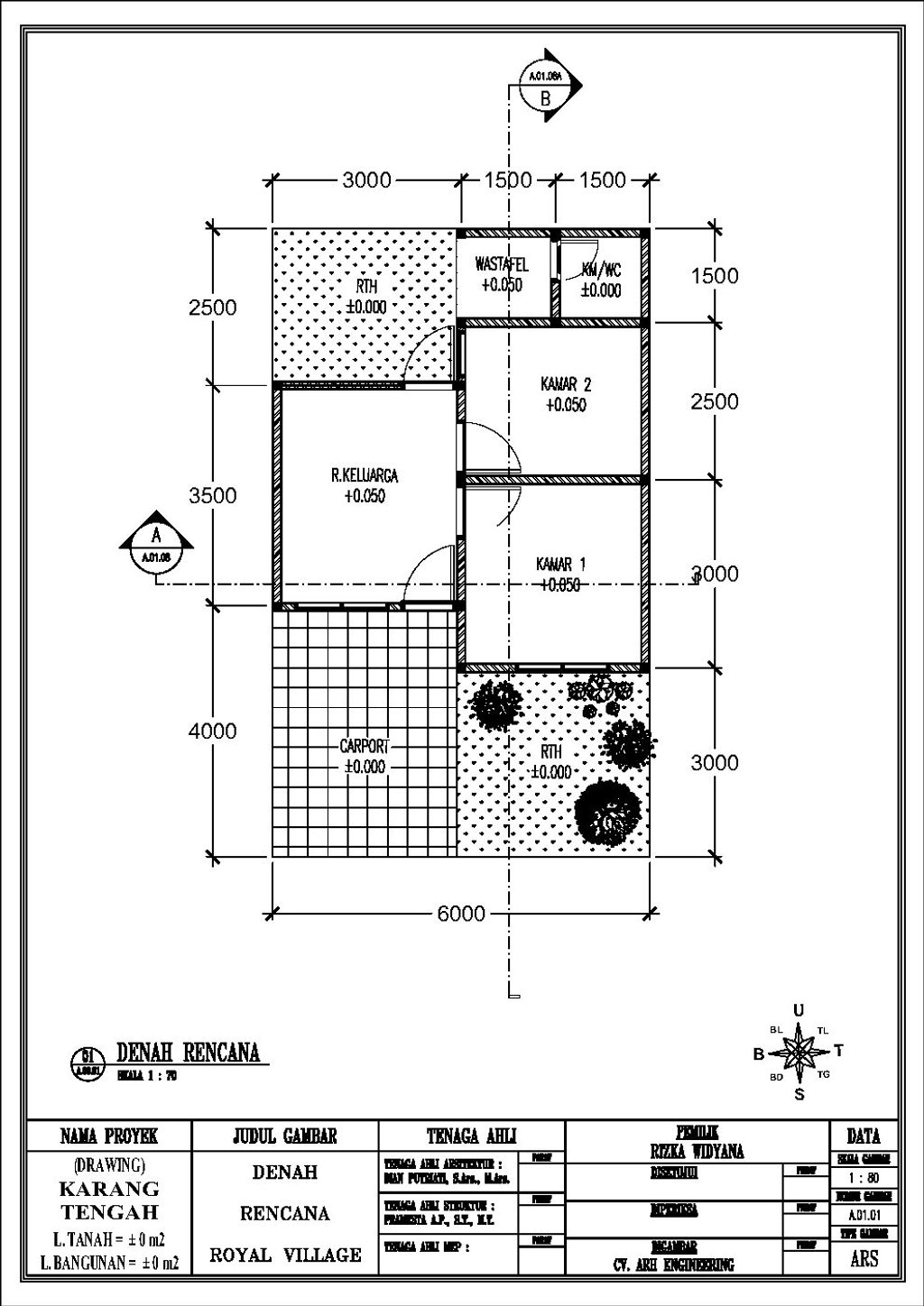 foto denah rumah tipe Scandinavian Royal Village Karangtengah (Subsidi) perumahan Perumahan Royal Village Karangtengah