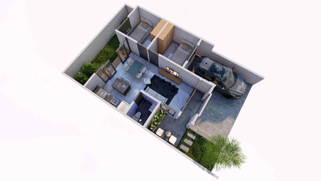 foto denah rumah tipe 50 - B14 perumahan GRAND MILENIA