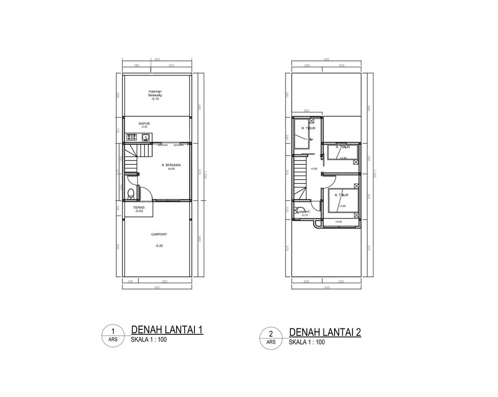 foto denah rumah tipe 45 Compact Minimalis HC (600) perumahan Cluster Everton