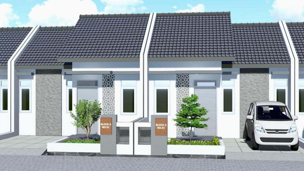 foto tampak rumah tipe 30/60 perumahan GRAND ALMAZ