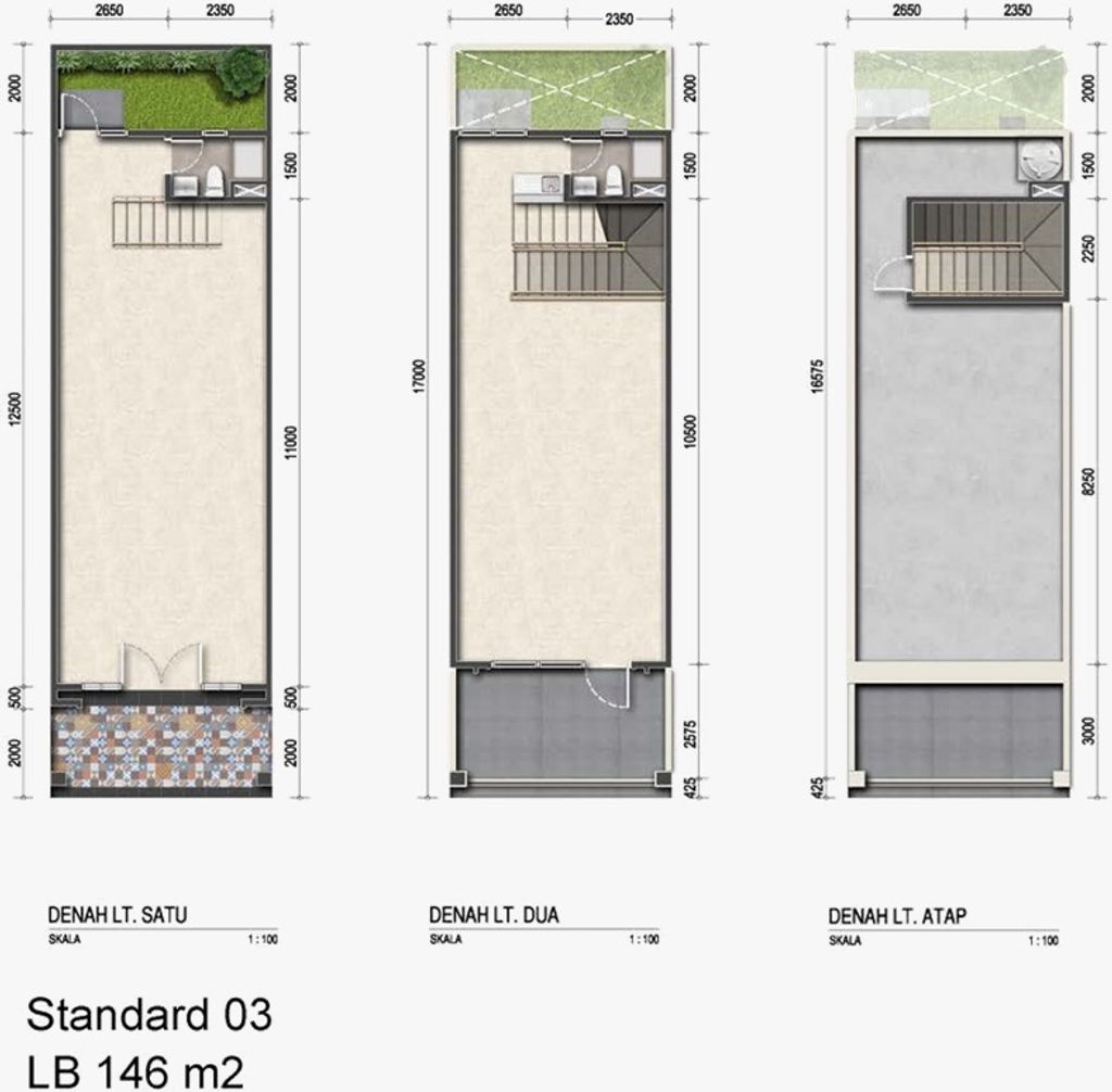 foto denah rumah tipe SH/LP-B/05 perumahan Parkland Podomoro