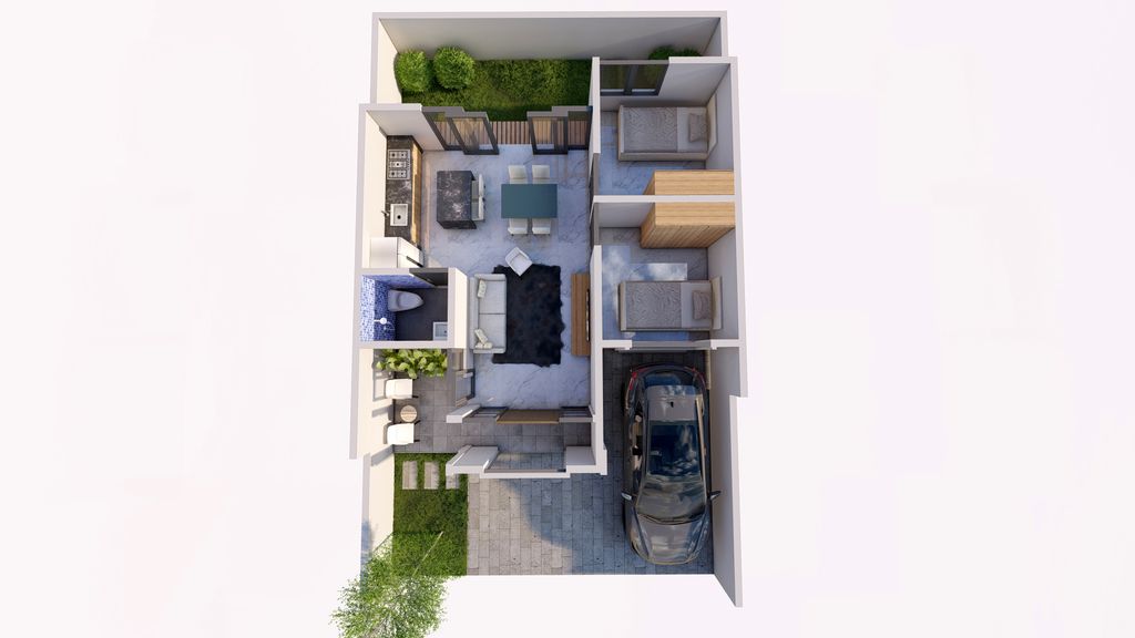 foto denah rumah tipe 50-A11 perumahan GRAND MILENIA