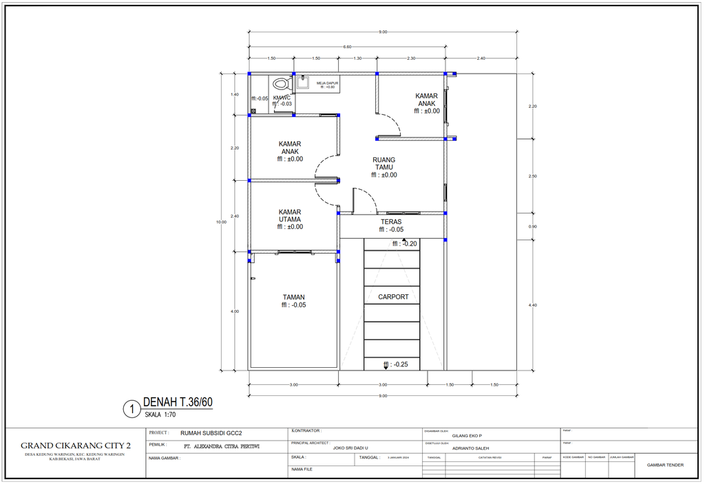 foto denah rumah tipe LIVANA HOOK T.36/90 perumahan Grand Cikarang City 2 (GCC 2)