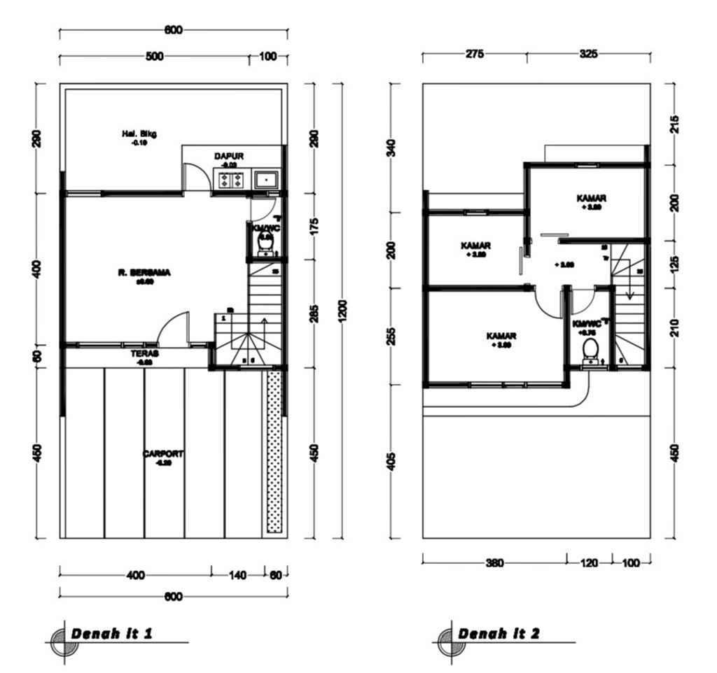 foto denah rumah tipe 57 Compact High Ceiling (3KT) (612) perumahan G-Land Ciwastra Park 2