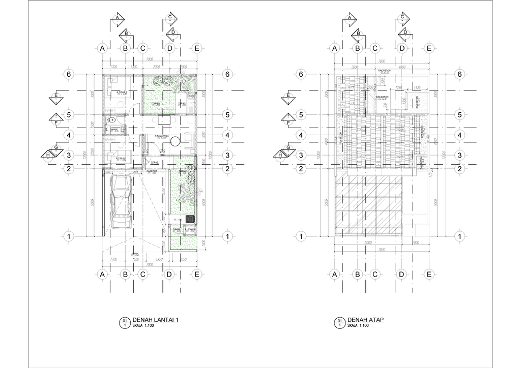 foto denah rumah tipe Mirage Hook perumahan Cluster Kahuripan Veranda