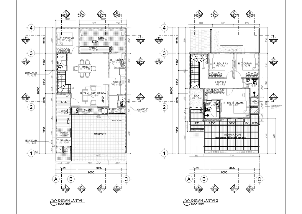 foto denah rumah tipe Malvidia perumahan Cluster Kahuripan Veranda