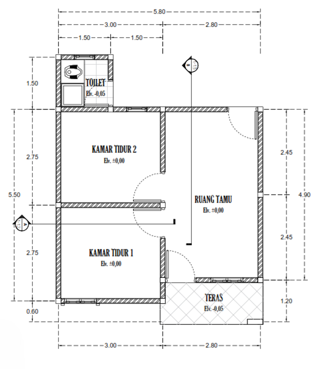 foto denah rumah tipe 36 perumahan LAYLA RESIDENCE