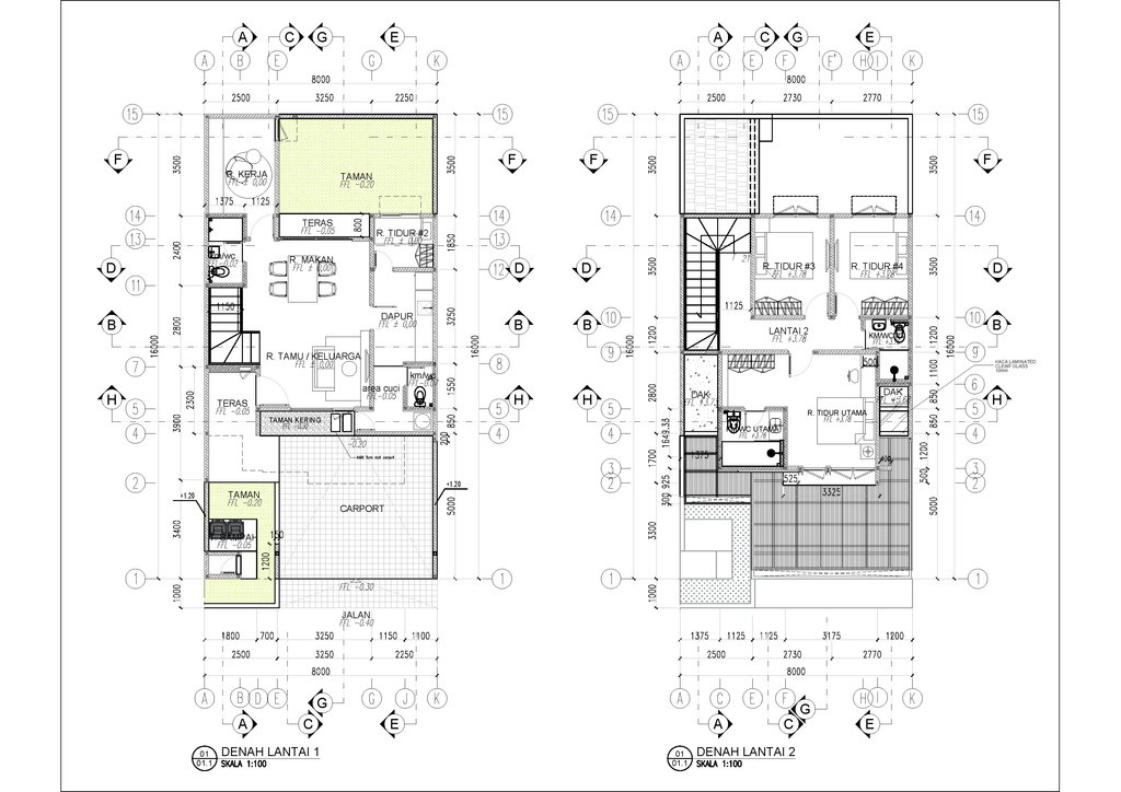 foto denah rumah tipe Magna Hook perumahan Cluster Kahuripan Veranda
