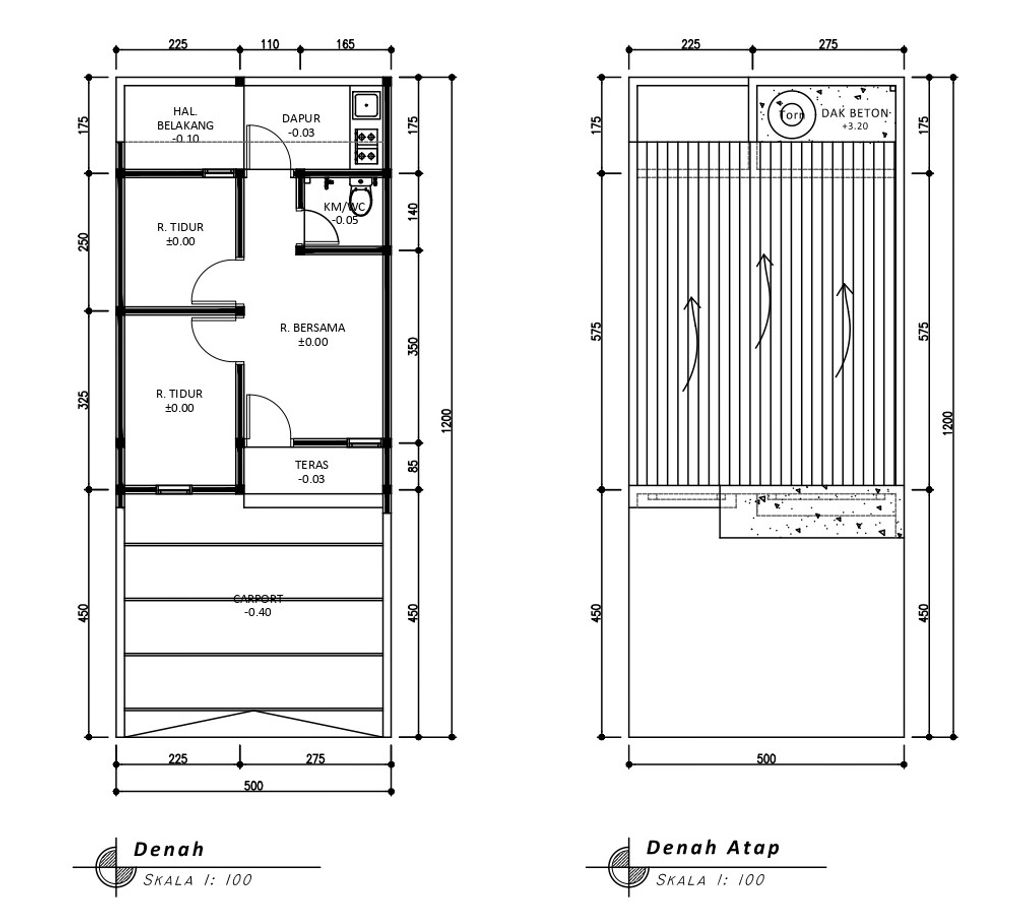 foto denah rumah tipe 30 1 Lantai Landed (339) perumahan G-Land Padalarang Valley