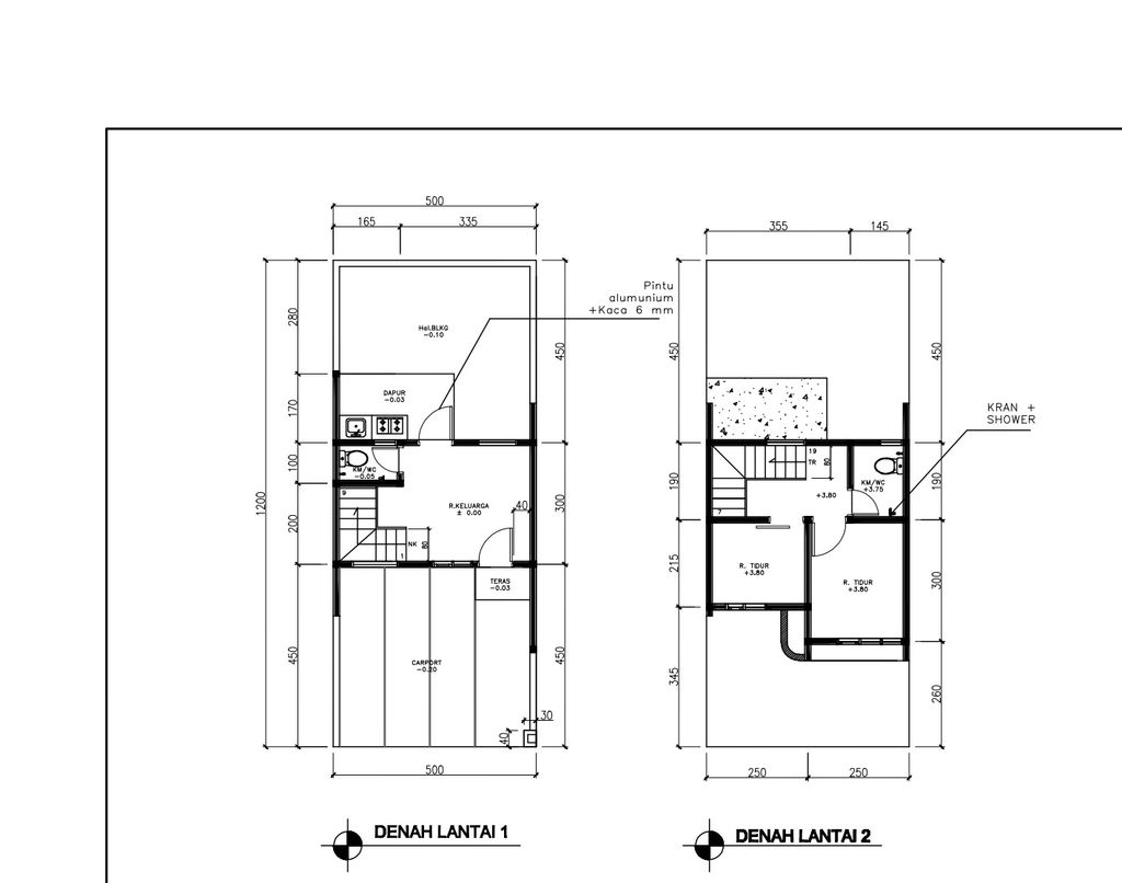 foto denah rumah tipe 38 Cozy Level Minimalis (2 KT) (439) perumahan G-Land Harmony Hills