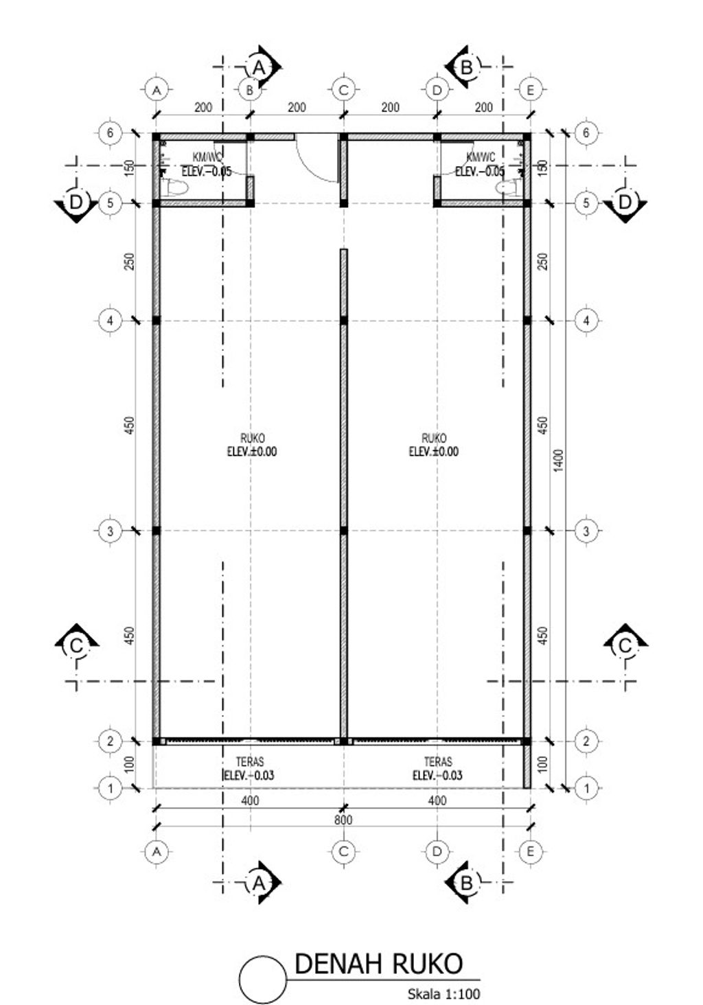 foto denah rumah tipe RUKO perumahan GRAND WATES TANJUNG