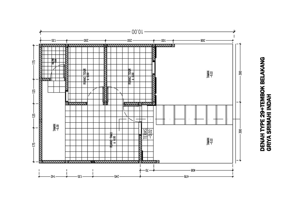 foto denah rumah tipe 29/60++ perumahan GRIYA SRIMAHI INDAH