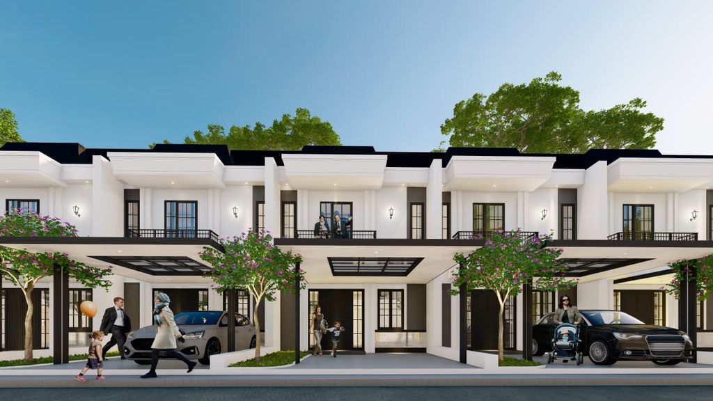 foto tampak rumah tipe 65/72 perumahan PERUMAHAN D'ROYALE MEDINA