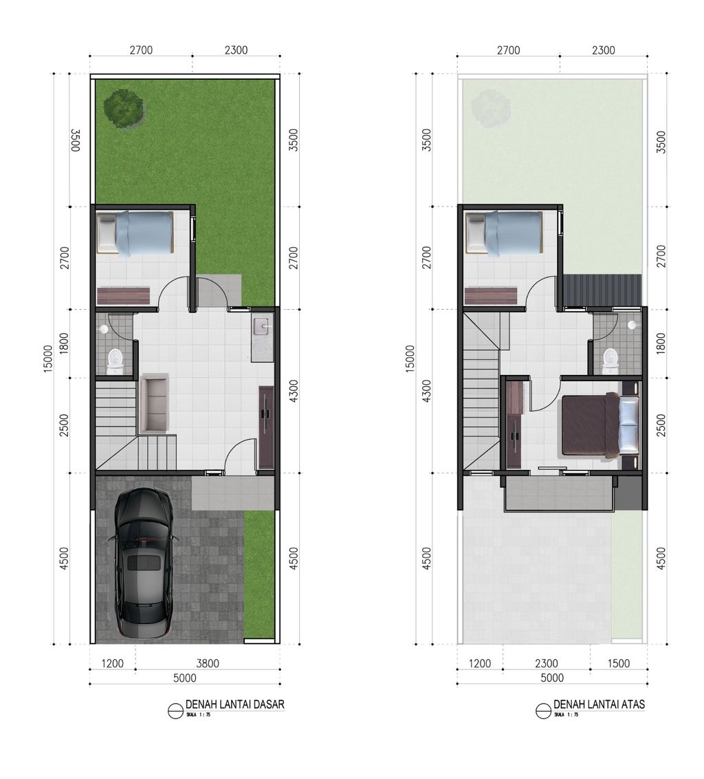 foto denah rumah tipe 60 perumahan SIRANDA TERRACE