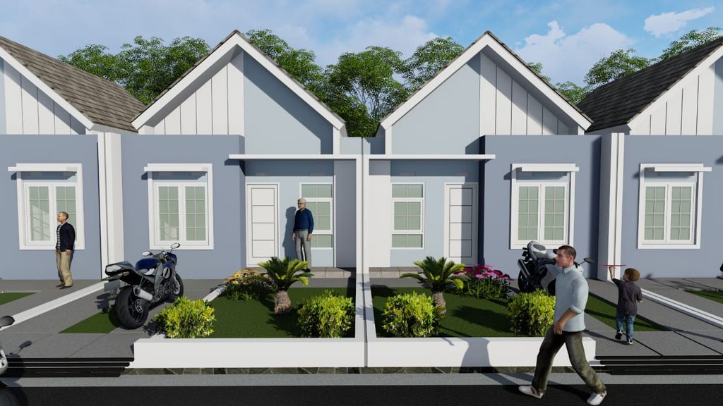 foto tampak rumah tipe 36/66 perumahan De Panorama Residence 2 Tahap 2