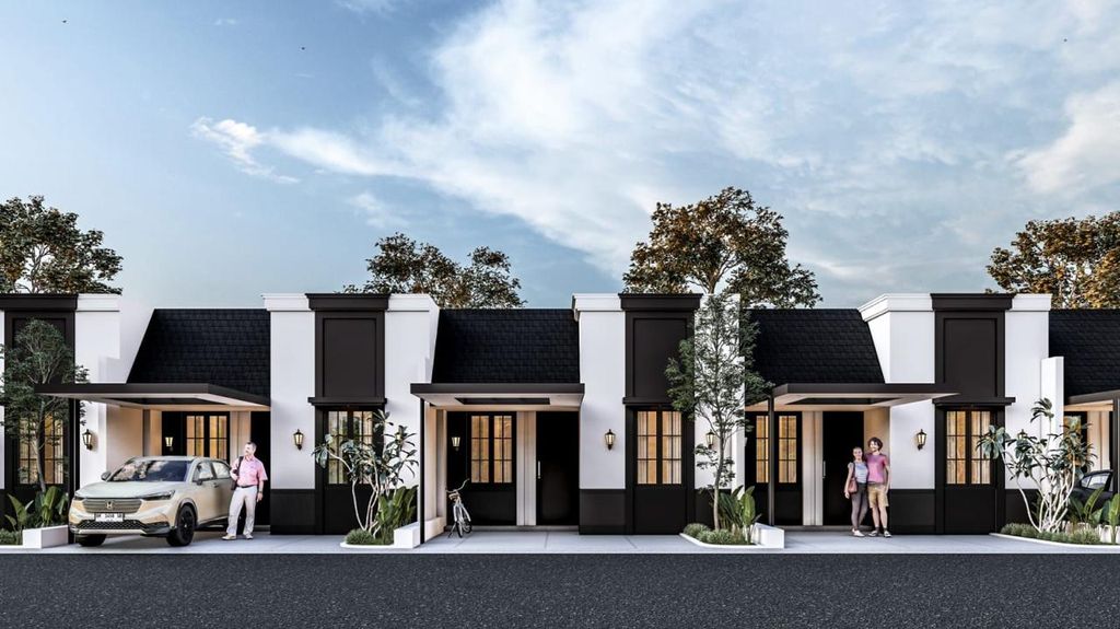 foto tampak rumah tipe 48/72 perumahan PERUMAHAN D'ROYALE MEDINA