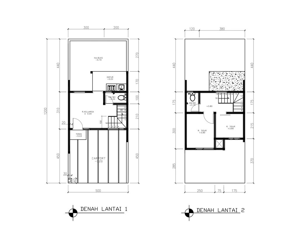 foto denah rumah tipe 38 Compact (2 kamar) (387) perumahan G-Land Pajajaran Village 2