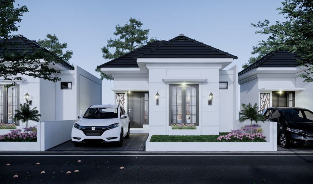 foto tampak rumah tipe 36 perumahan ASADEL LAND