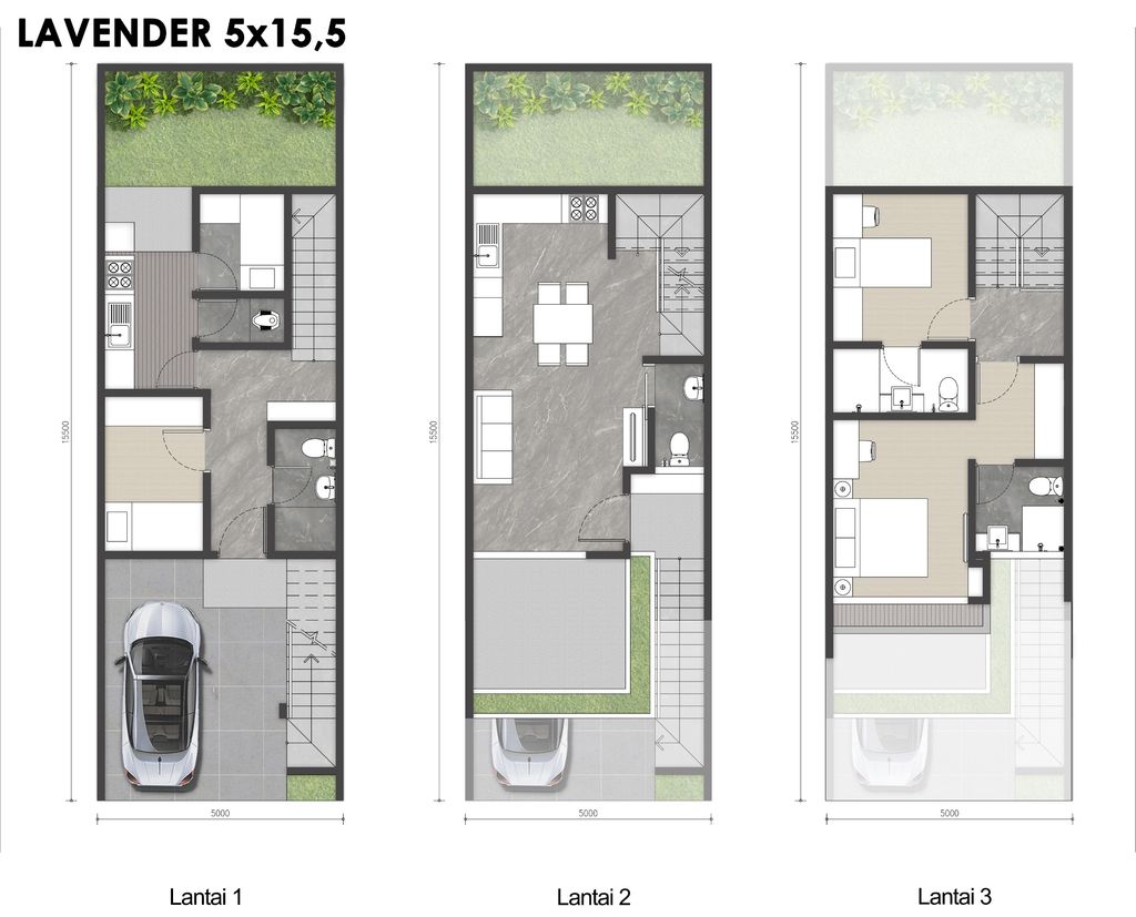 foto denah rumah tipe LAVENDER perumahan CONCERTO BEACH & ORCHESTRA BEACH - GOLF ISLAND