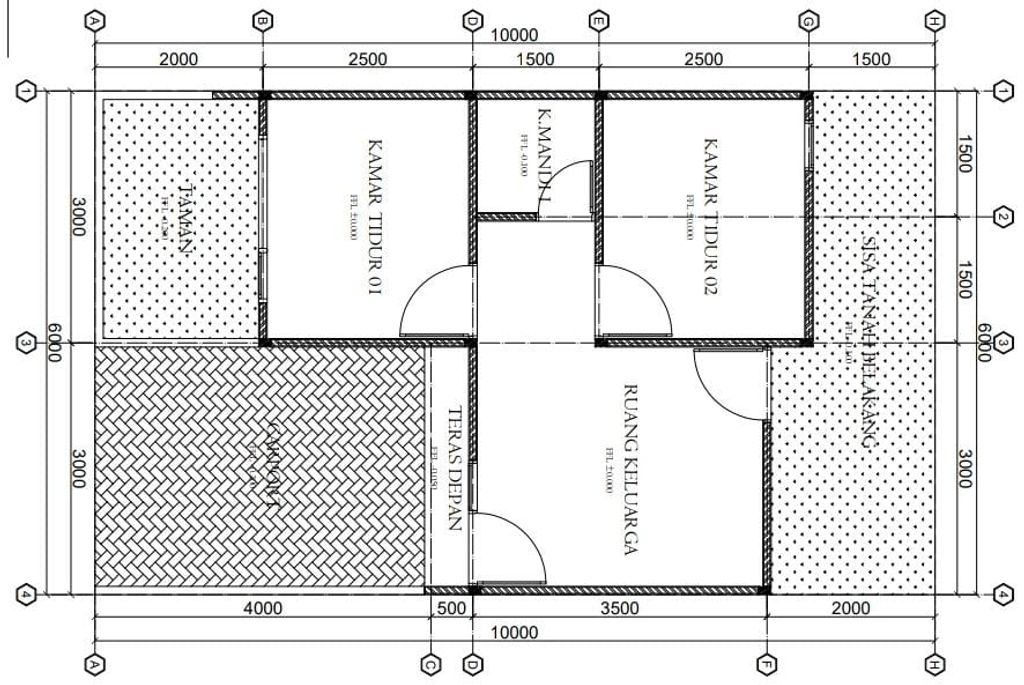 foto denah rumah tipe 30 perumahan Sriwijaya Land