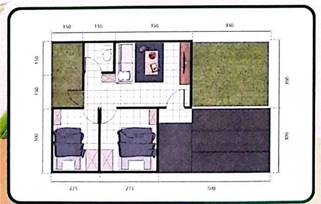 foto denah rumah tipe Subsidi 30/60 perumahan BUKIT CICALENGKA LESTARI