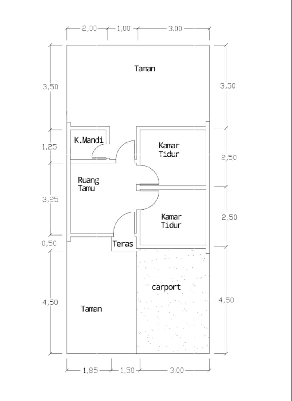 foto denah rumah tipe 28 perumahan Perumahan Bendo Satelit