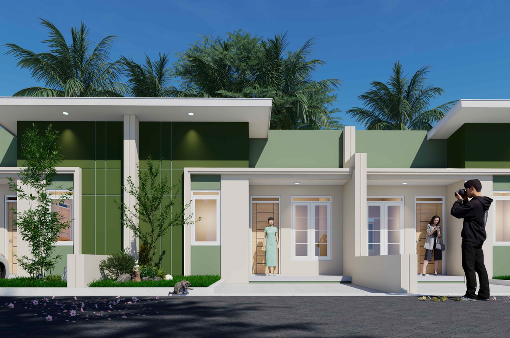 foto tampak rumah tipe 36/72 perumahan ROYAL GREEN LAND TAHAP 4