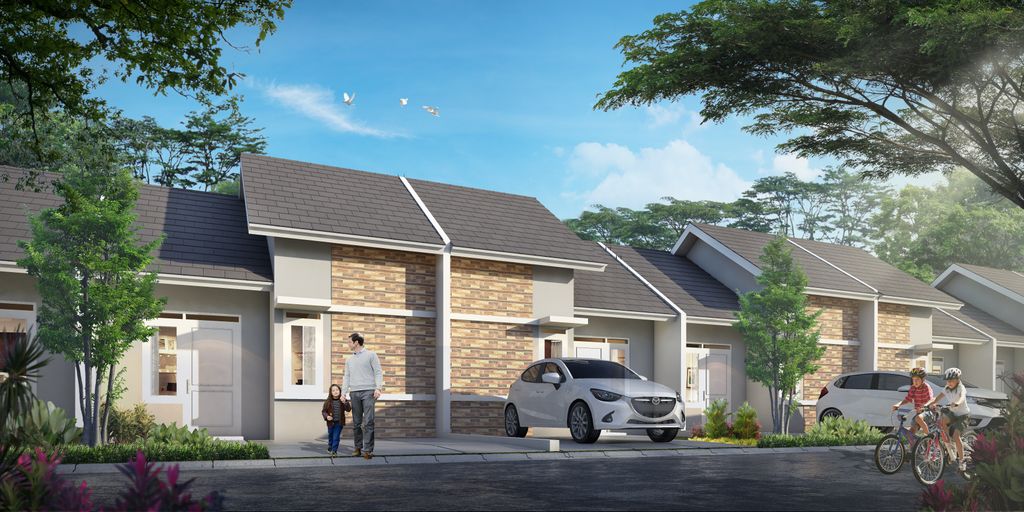 foto tampak rumah tipe Melia 2A perumahan CitraIndah City