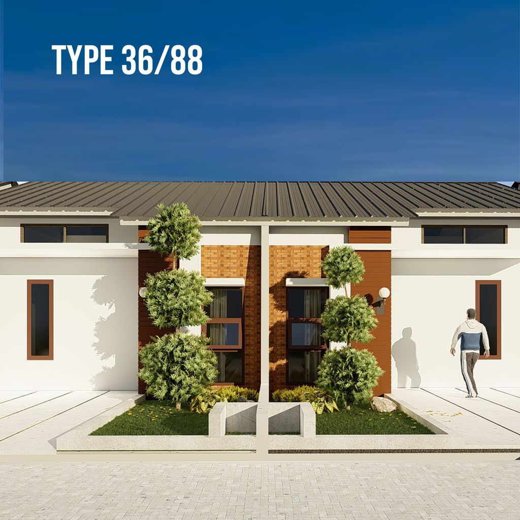 foto tampak rumah tipe 36/88 perumahan PERUMAHAN INTI SEJAHTERA TAHAP II