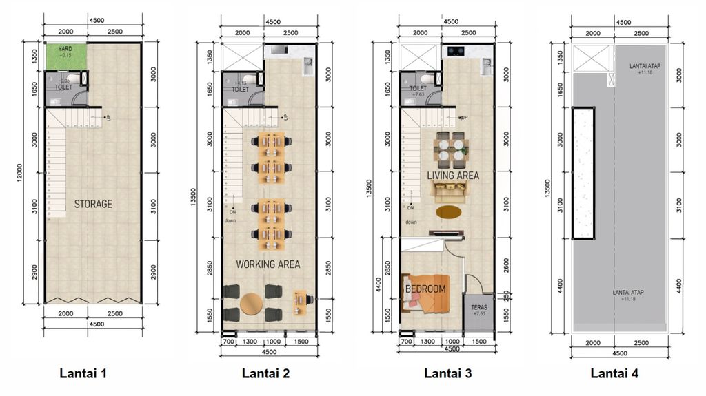 foto denah rumah tipe 6.5 X 14.5 perumahan RUKAN GRAND VICTORY