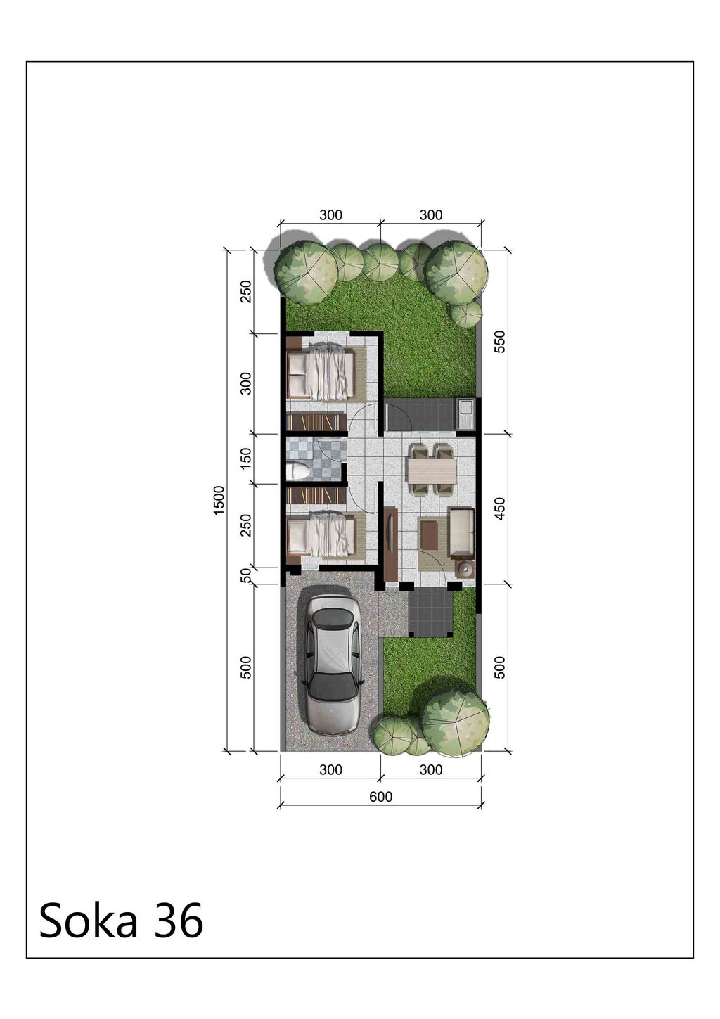foto denah rumah tipe Dahlia perumahan CitraIndah City