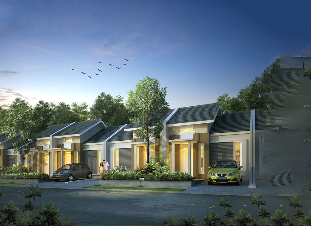 foto tampak rumah tipe Dahlia perumahan CitraIndah City