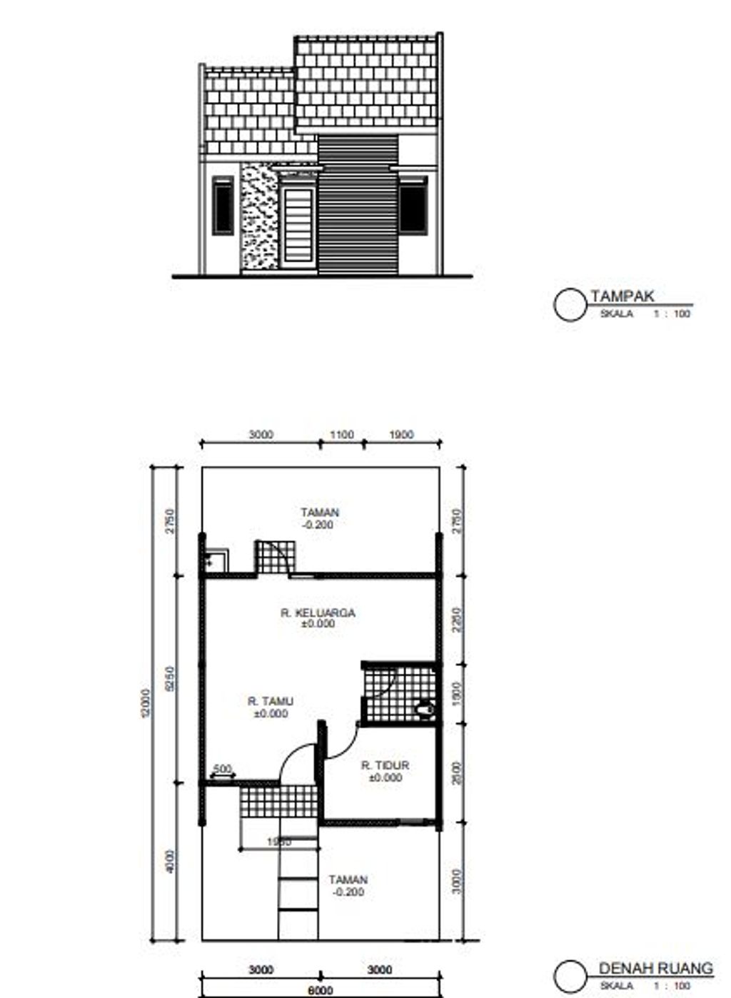 foto denah rumah tipe Damar 1 perumahan CitraIndah City
