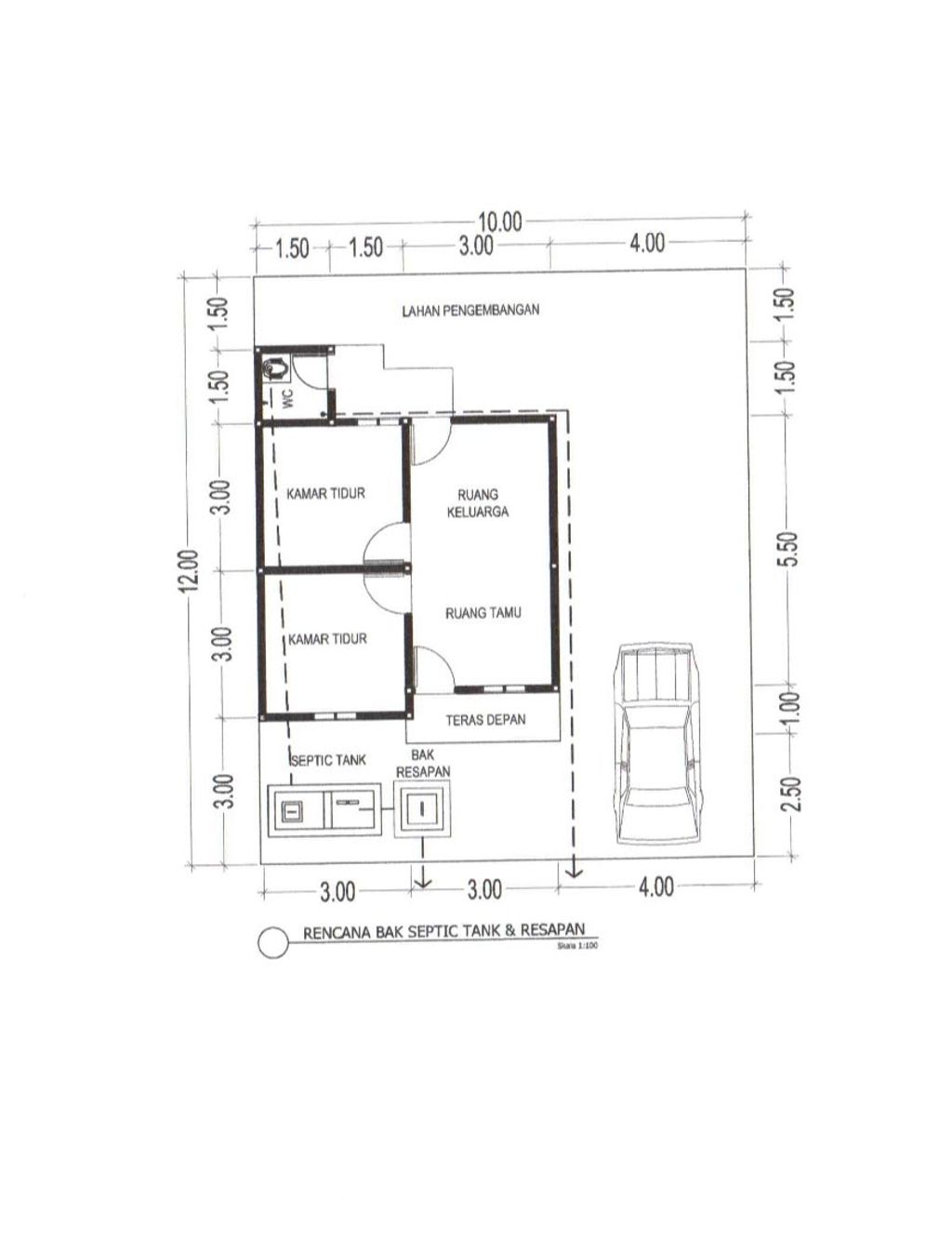 foto denah rumah tipe 36/120 perumahan BUMI MANGGALA WANGI
