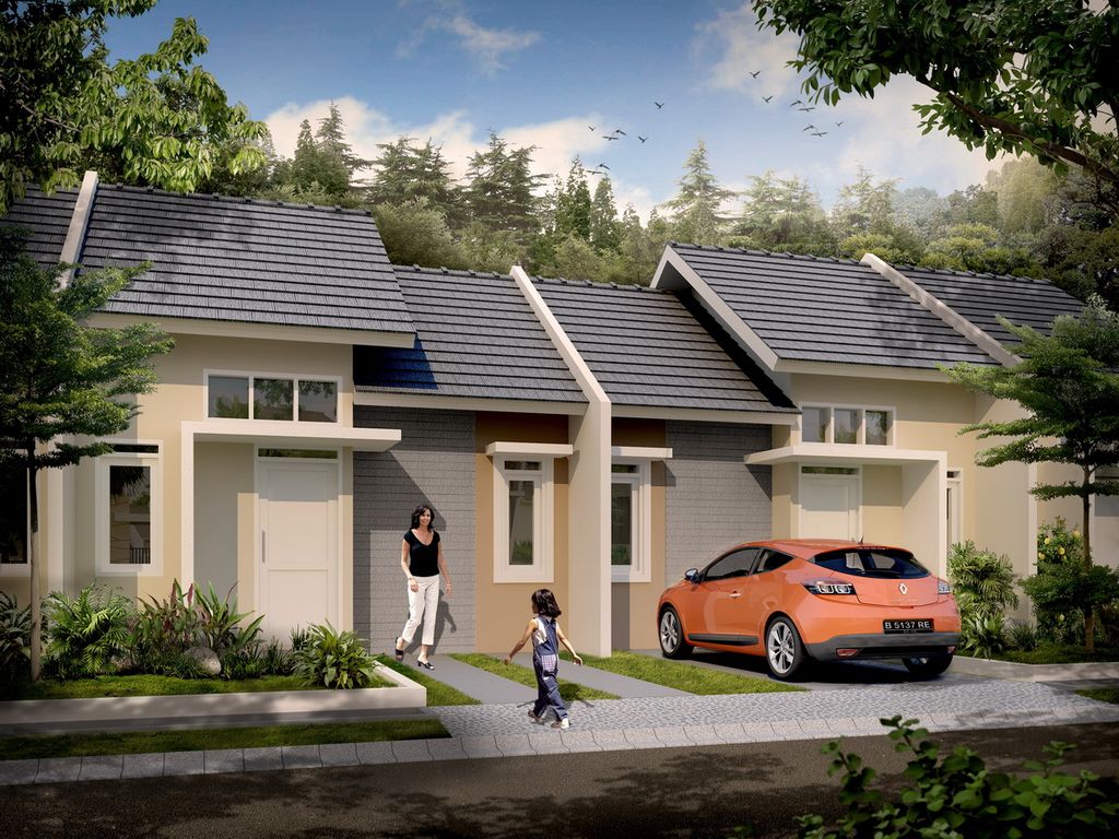 foto tampak rumah tipe Damar 3 perumahan CitraIndah City