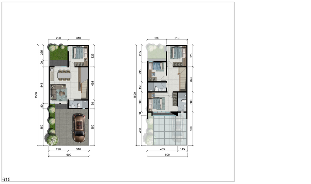 foto denah rumah tipe HAZEL (H2/016) perumahan PERUMAHAN CITRALAND TALLASA CITY