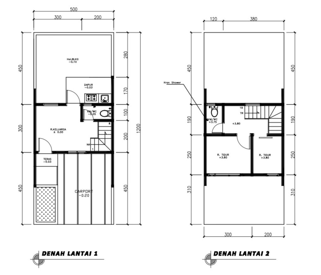 foto denah rumah tipe 38 Compact (2 kamar) (425) perumahan G-Land Canola Residence