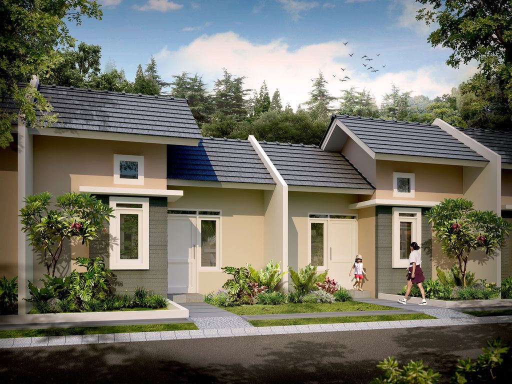 foto tampak rumah tipe Damar 1 perumahan CitraIndah City