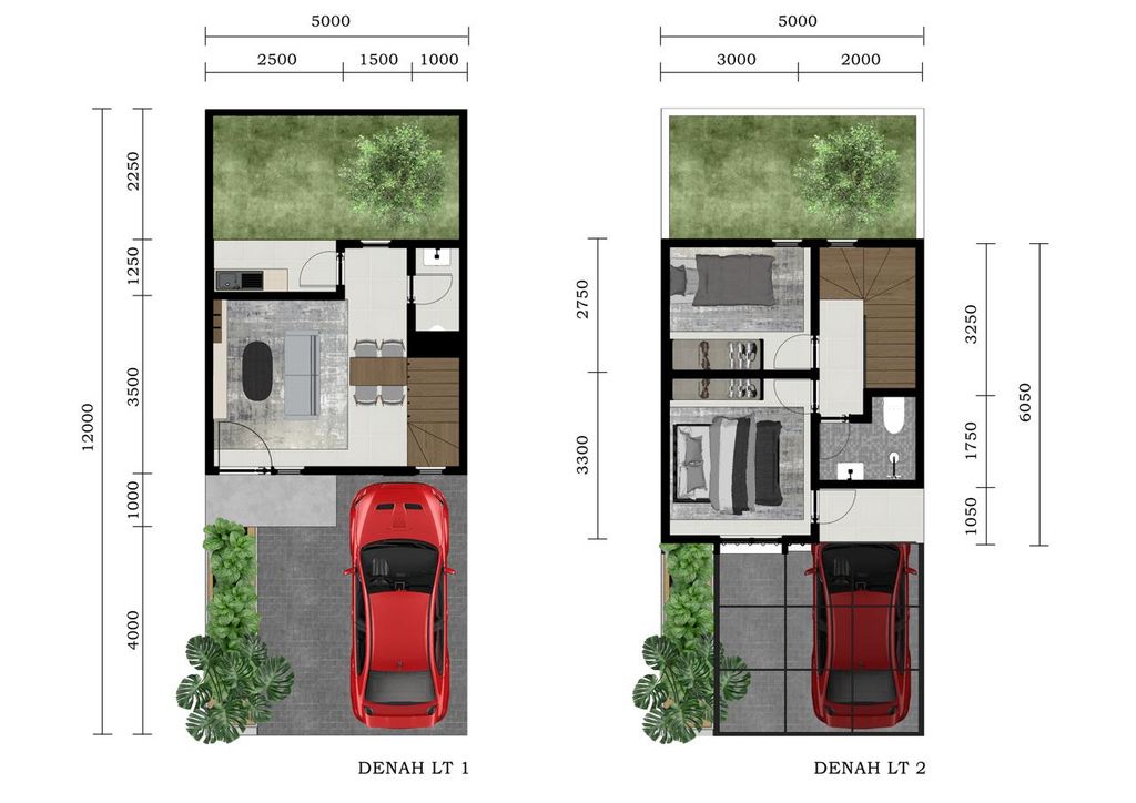 foto denah rumah tipe VIKA 55/94 perumahan Nora Park