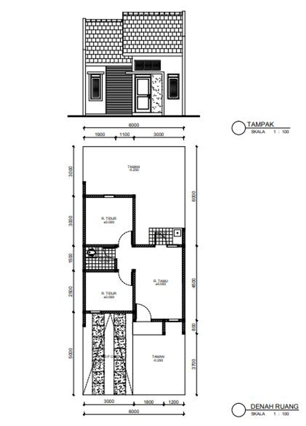 foto denah rumah tipe Damar 3 perumahan CitraIndah City