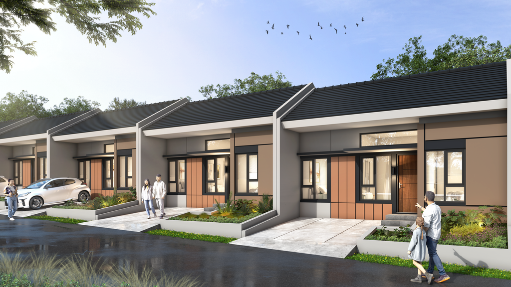 foto tampak rumah tipe 32/68 AMBER 260.479.920 perumahan PERMATA PURI HARMONI 2 TAHAP 3