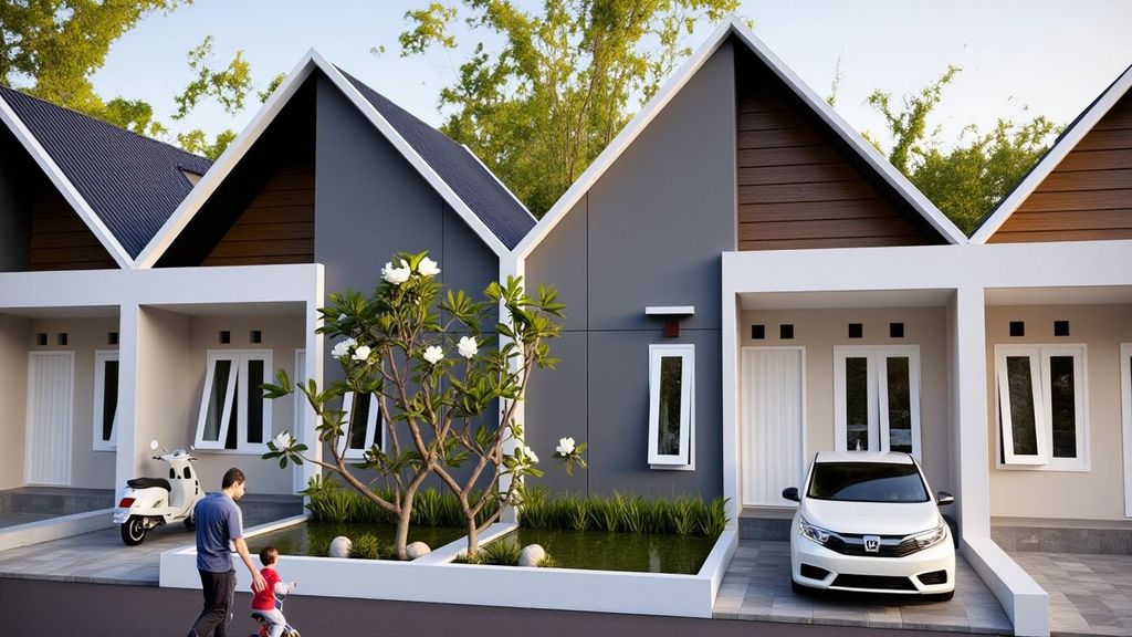 foto tampak rumah tipe Scandinavian 2 Kamar perumahan Puri Gnade Pacitan