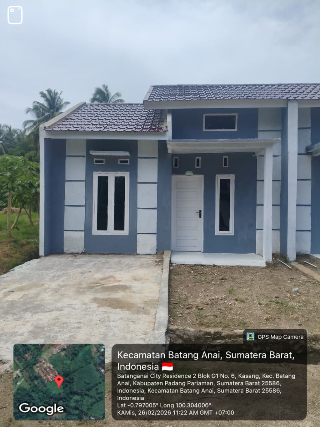 foto tampak rumah tipe 36 perumahan BATANGANAI CITY RESIDENCE III