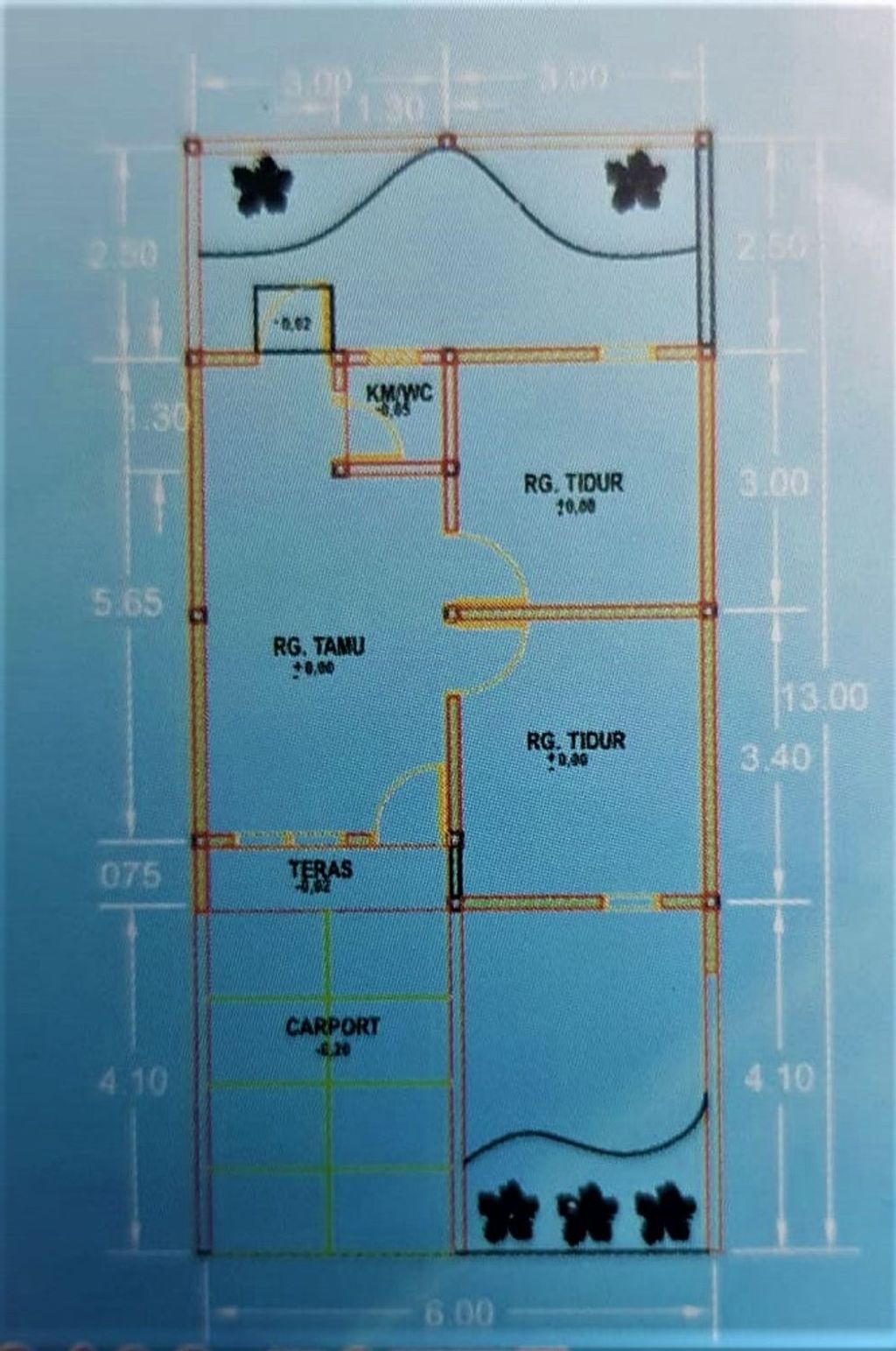 foto denah rumah tipe 36/81 perumahan PONDOK MUTIARA PERMANEN