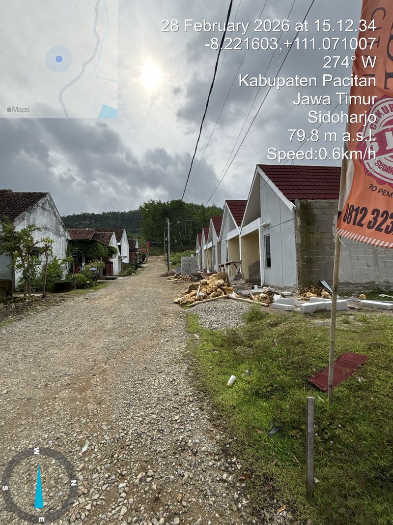 foto posisi tengah perumahan Puri Gnade Pacitan