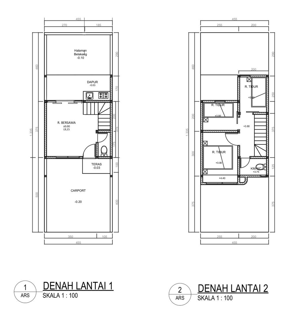 foto denah rumah tipe 45 Compact Minimalis HC (600) perumahan Cluster Everton