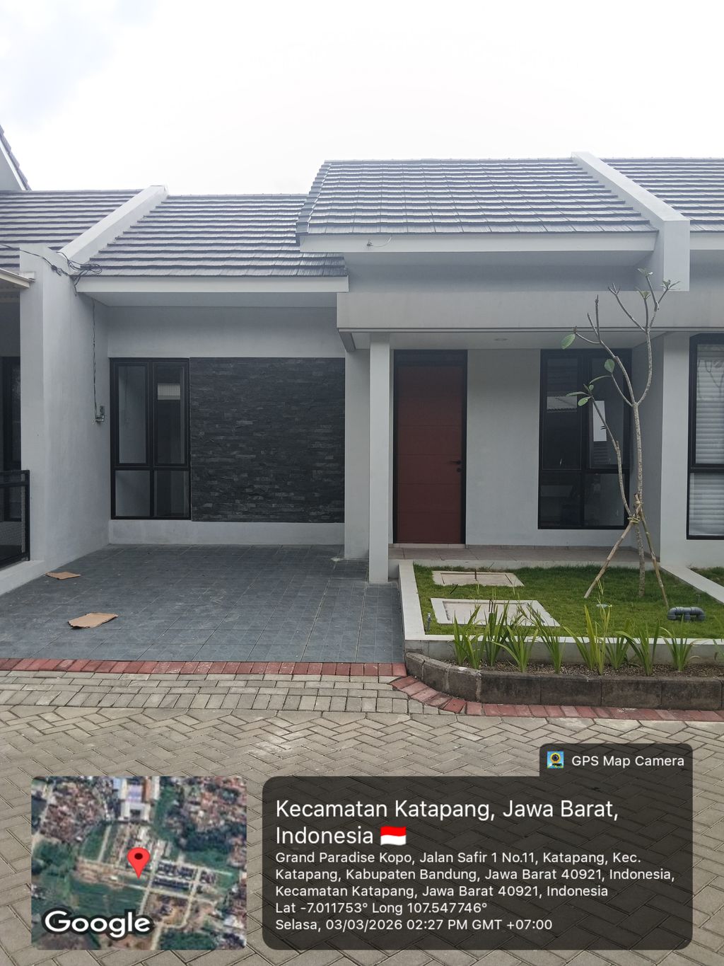 foto tampak rumah tipe 45 perumahan GRAND PARADISE KOPO