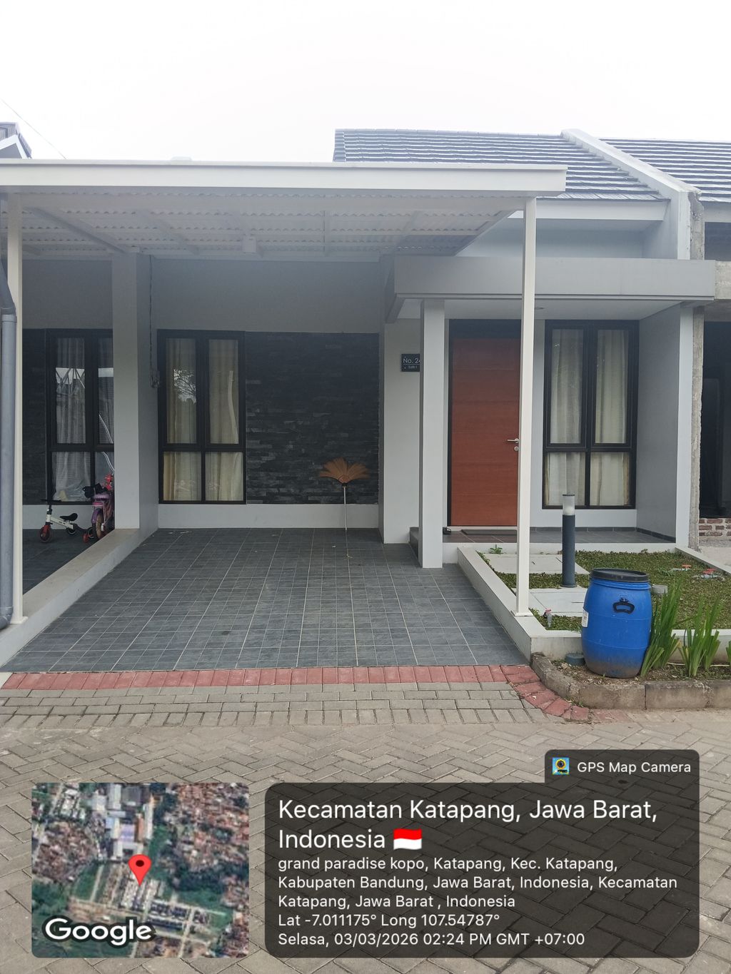 foto tampak rumah tipe 38 perumahan GRAND PARADISE KOPO