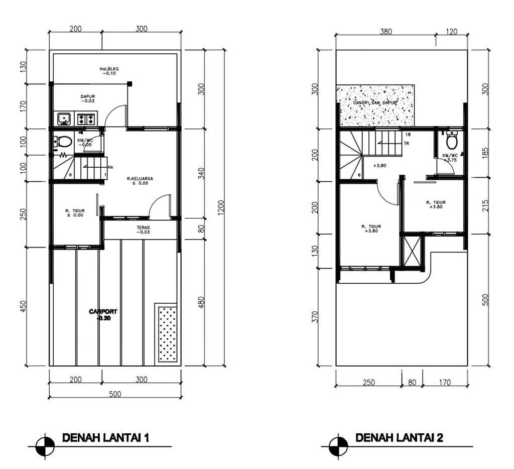 foto denah rumah tipe 43 Compact 3 Kamar HC (519) perumahan G-Land Ciwastra Park 2